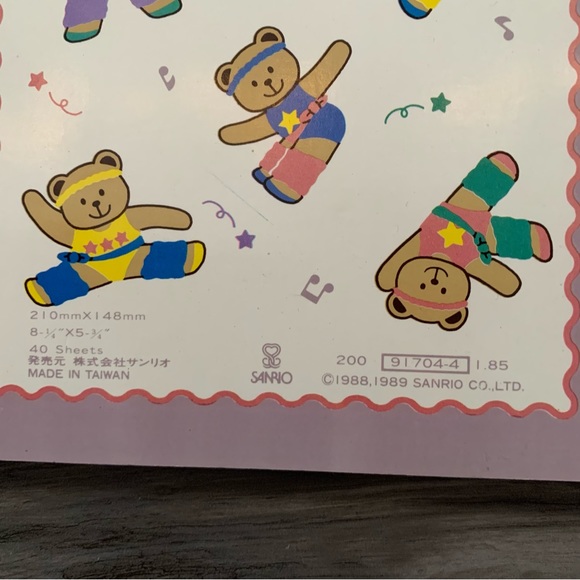 - Vintage Sanrio Bearobics Notebook Journal - Picture 11 of 13